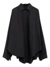 Balenciaga Short Sleeves With Lace-up Back Detail In Black