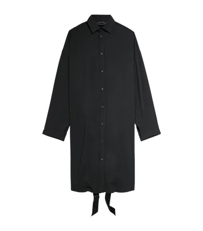 BALENCIAGA LACE-UP SHIRT DRESS