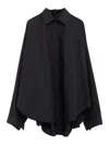 Balenciaga Short Sleeves With Lace-up Back Detail In Black
