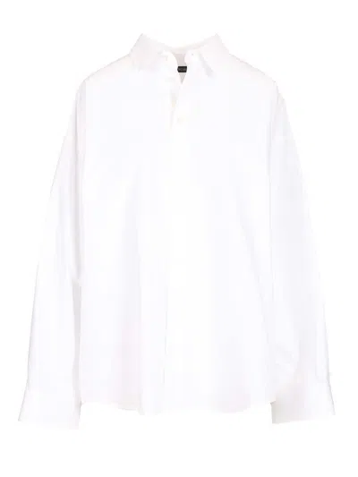 Balenciaga Lace-up Shirt T-shirt White
