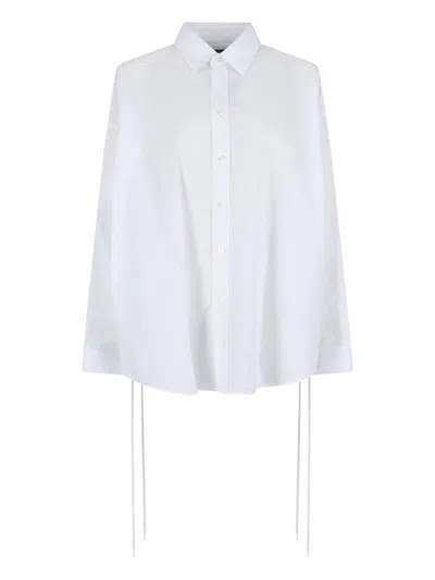 Balenciaga Lace-up Shirt In White