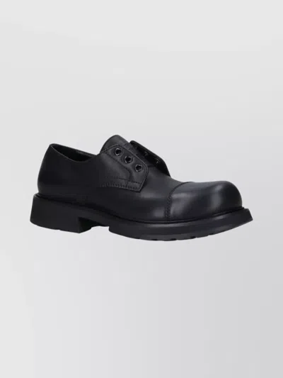 BALENCIAGA LACE-UP SHOES WITH ROUND TOE AND BLOCK HEEL