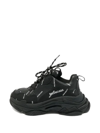 Pre-owned Balenciaga Lace-up Sneakers In Black