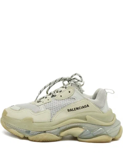 Pre-owned Balenciaga Lace-up Sneakers In Neutral