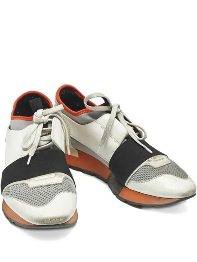 Pre-owned Balenciaga Lace-up Sneakers In Neutral