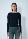 Balenciaga Lace-up T-shirt In Black