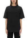 Balenciaga "lace-up" T-shirt In Black