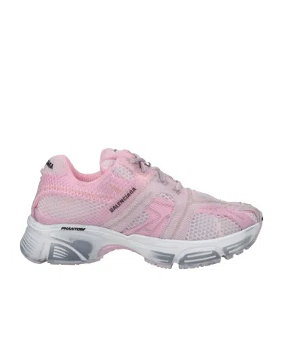 Balenciaga Lace-up Casual Sneakers In Pink
