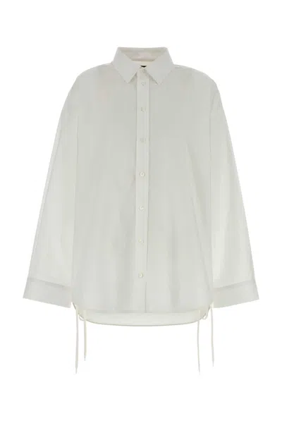 Balenciaga White Poplin Oversize Shirt