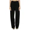 Balenciaga 'baggy Tailored' Black Pants With Creased Leg In Wool Woman In Black