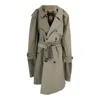 Balenciaga 'double Sleeve' Beige Trench Coat With Extra Pair Of Sleeves In Cotton Woman In Beige
