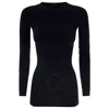 Balenciaga All Over Logo Flock Top In Black
