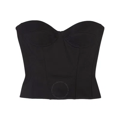 Balenciaga Ladies Black Strapless Bustier Top