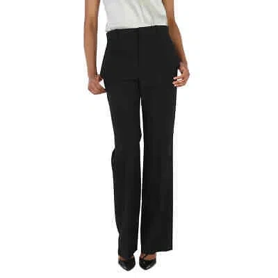 Pre-owned Balenciaga Ladies Black Wool Gabardine Tailored Pants