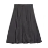 Balenciaga Pinstripe-pattern Midi Wool Skirt In Grey