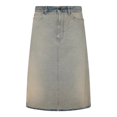 BALENCIAGA BALENCIAGA LADIES INSIDE OUT DENIM SHORT SKIRT