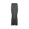 Balenciaga Ladies Sequin Mermaid Maxi Skirt In Silver Tone/black