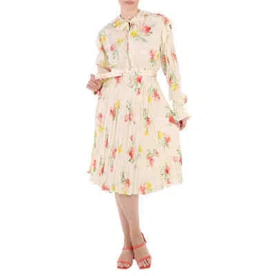 Pre-owned Balenciaga Ladies Vintage Flower Off-shoulder Dress, Brand Size 34 (us Size 2) In Multicolor