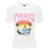 Balenciaga Graphic Printed Crewneck T-shirt In Pink/white