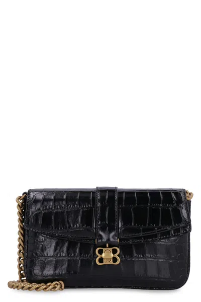 Balenciaga Lady Leather Mini Crossbody Bag In Black