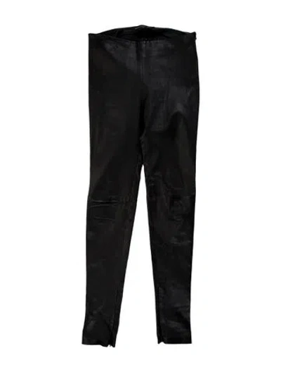 Pre-owned Balenciaga Lamb Leather Skinny Leg Pants In Black