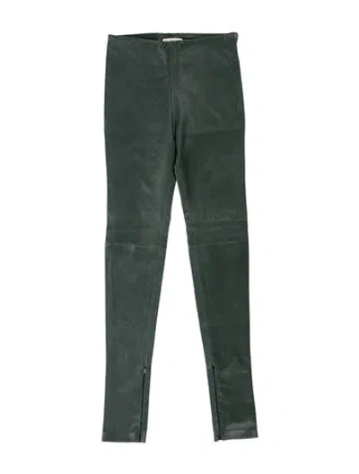 Pre-owned Balenciaga Lamb Leather Skinny Leg Pants In Green