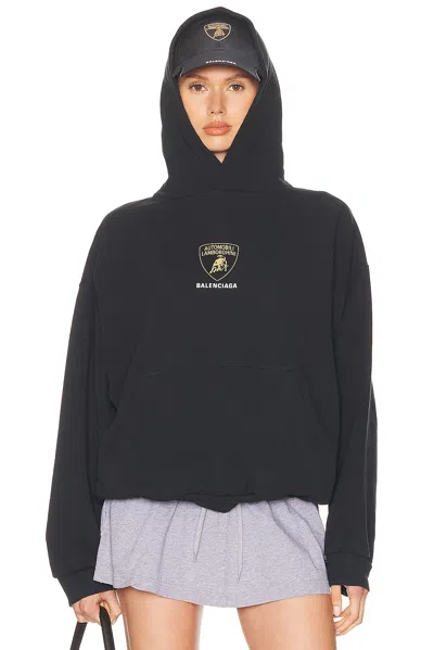 Balenciaga Lamborghini Medium Fit Hoodie In Black