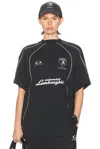 Balenciaga Lamborghini Oversized Soccer T-shirt In Black