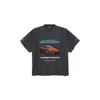 Balenciaga Black Cotton Lamborghini T-shirt In Black
