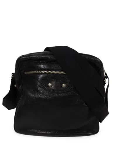 Pre-owned Balenciaga Lambskin Crossbody Bag In Black