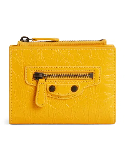 Balenciaga Lambskin Le City Bifold Wallet In Yellow
