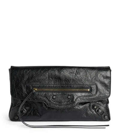 Balenciaga Lambskin Le City Clutch Bag In Black