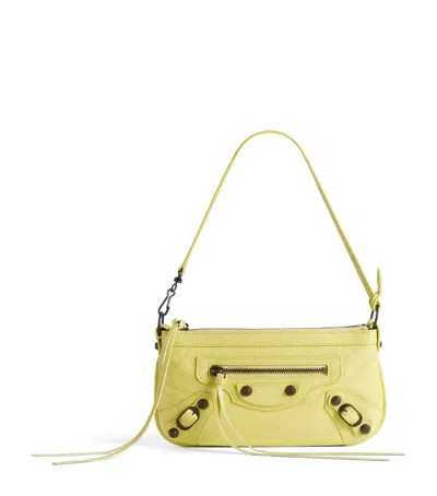 Balenciaga Lambskin Le City Pouch In Yellow