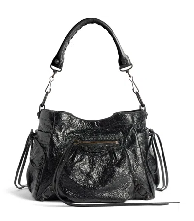 Balenciaga Lambskin Le City Shoulder Bag In Black
