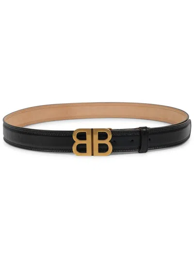 Balenciaga Lambskin Mini Belt In Black