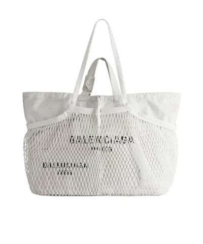 Balenciaga 24/7 Large Tote Bag Dirty Effect In White