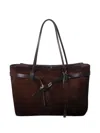 Balenciaga Dark Brown Bel Air Tote In Brown