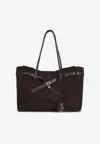Balenciaga Dark Brown Bel Air Tote In Brown