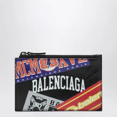Balenciaga Large Black Leather Cash Coin Purse