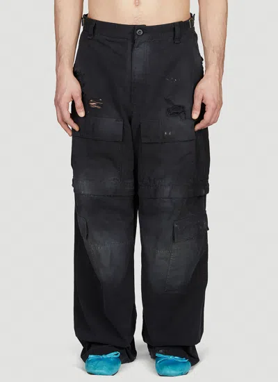 Balenciaga Large Cargo Pants In Black