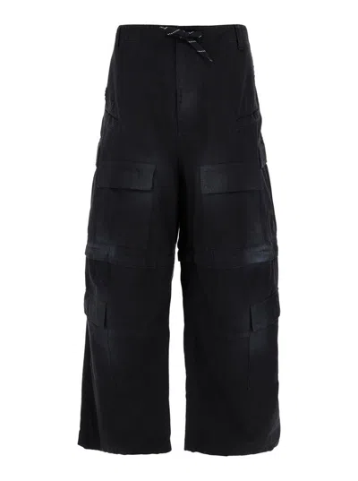 Balenciaga Detachable-legs Ripstop Cargo Trousers In Black