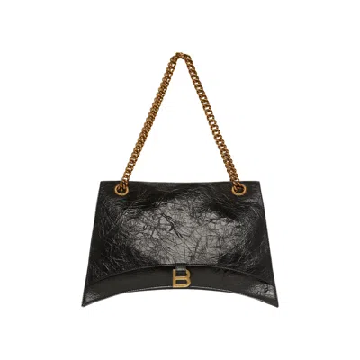 Pre-owned Balenciaga Large Crush Chain Shoulder Bag 'black'