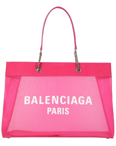 Balenciaga Large Duty Free Mesh Tote In Pattern
