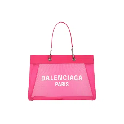 Pre-owned Balenciaga Large Duty Free Mesh Tote 'fuchsia/white' | Pink | Women's Size Onesize