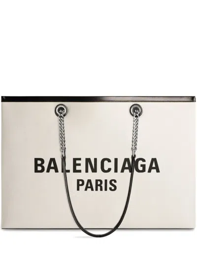 Balenciaga Large Duty Free Tote Bag In Neutral