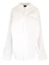Balenciaga Large Fit Asymmetric Shirt Shirts White