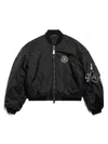 Balenciaga Black Nylon Uniform Merch Large Fit Bomber In Black