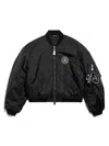 Balenciaga Black Nylon Uniform Merch Large Fit Bomber In Black