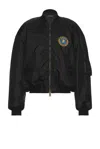 Balenciaga Oversize Ribbed Trims Sleeve Pocket In Black
