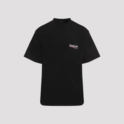 Balenciaga Large Fit Cotton T-shirt In  Black White